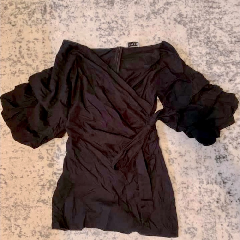 Princess Polly black off the shoulder dress.